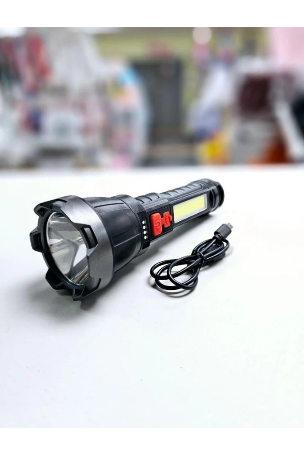 Usb Glare Charging Flashlight El Feneri Zj-05