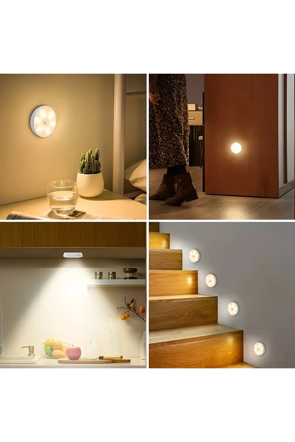 Uzaktan Kumandalı Yapışkanlı 3lü Led Spot Lamba