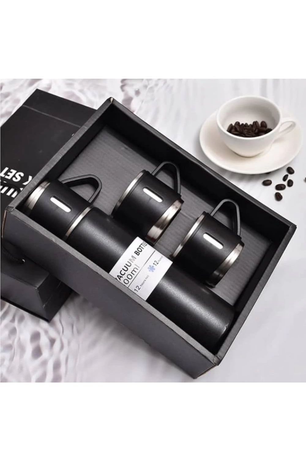 Vacuum Flask Set ( Çantalı ) ( 3pcs Bardaklı ) Renkli Çelik Termos Seti ( 500ml )*50