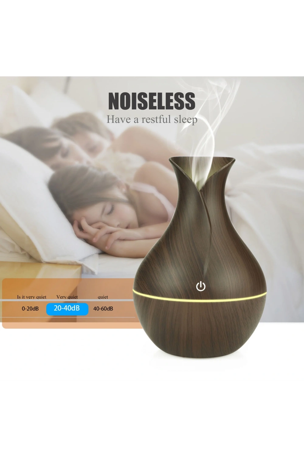 Vazo Modeli Hava Nemlendirici 200ml Led Işıklı Mini 7