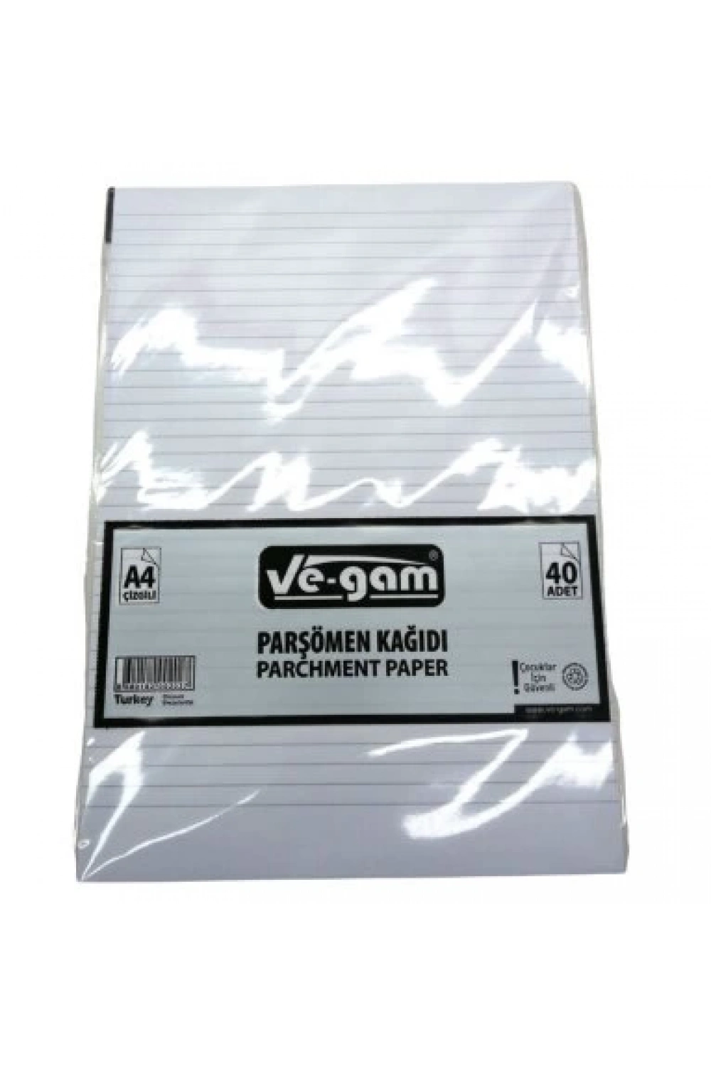 Ve-gam A4 ( 40pcs ) ( Çizgili ) Parşömen Kağıdı*100