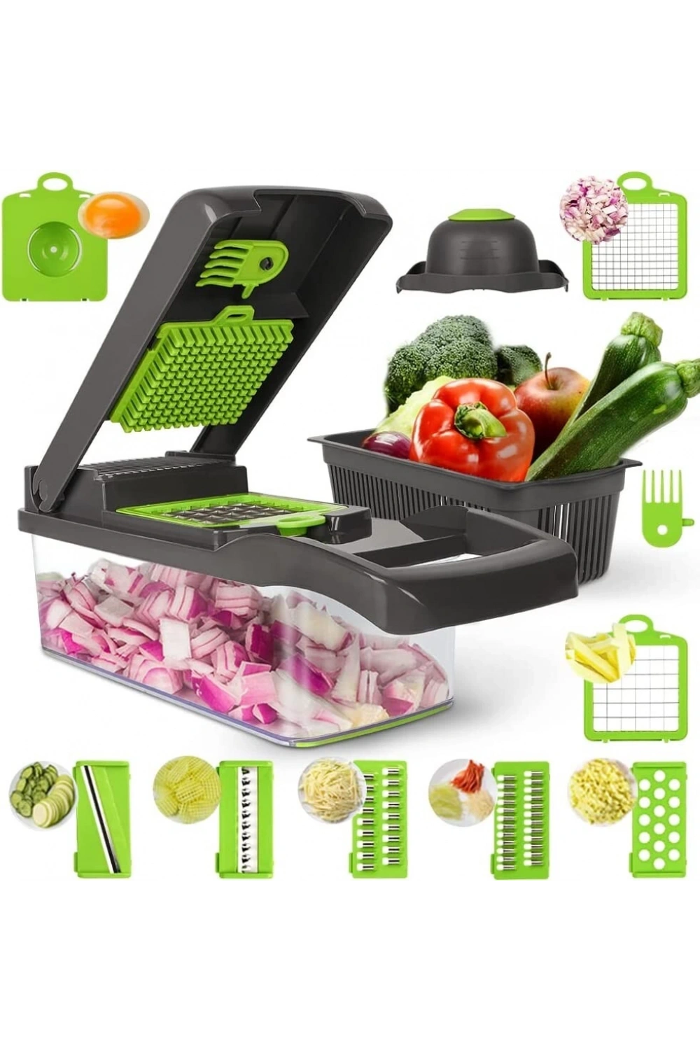 Veggie Slicer Sebze Doğrayıcı Sebze Dilimleyici 14 Pcs