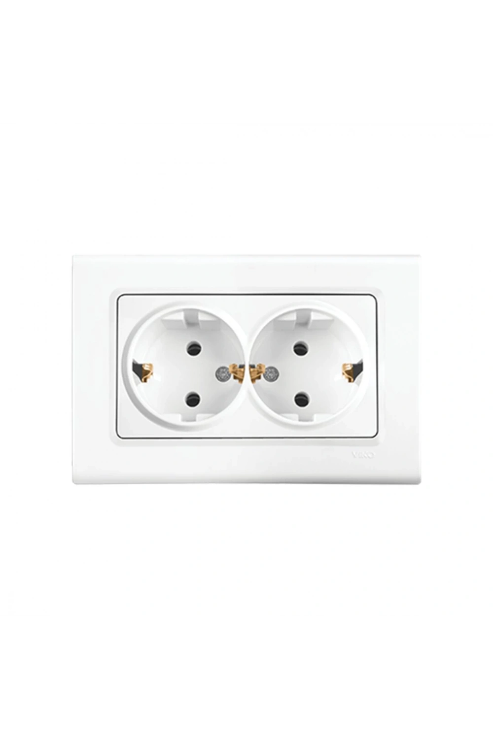 Viko Linnera 91400056 Çerçeveli 2li Topraklı Priz ( Beyaz )*10x6