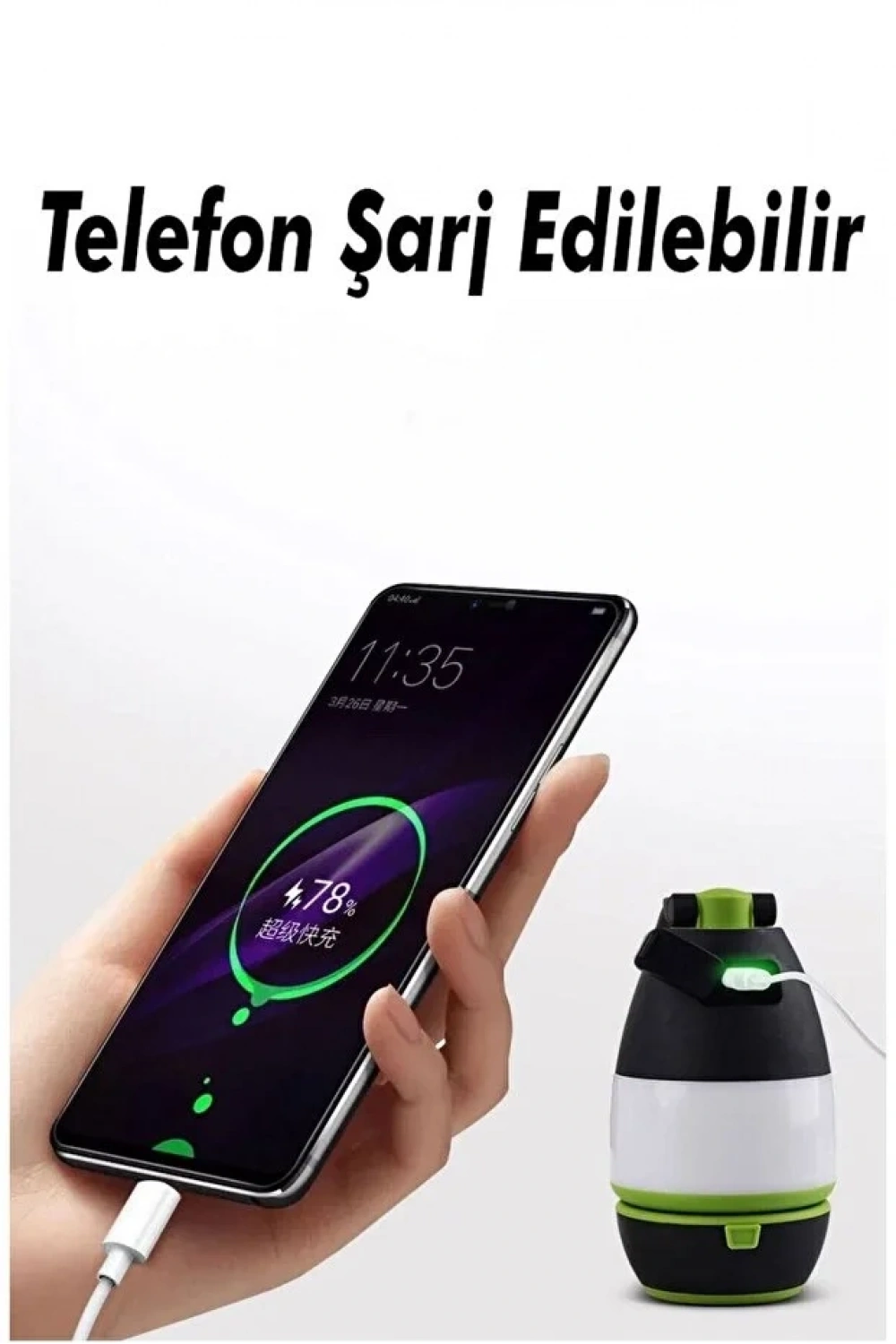 VOLEMİ Şarjlı Kamp Lambası Masa Lambası Uzun Menzilli Acil Durum Feneri V-068