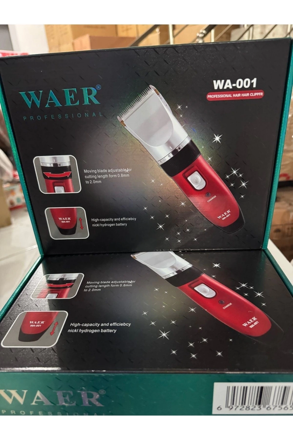 Waer Erkek Tıraş Makinesi Çift Batarya Berber Tipi Wa-001