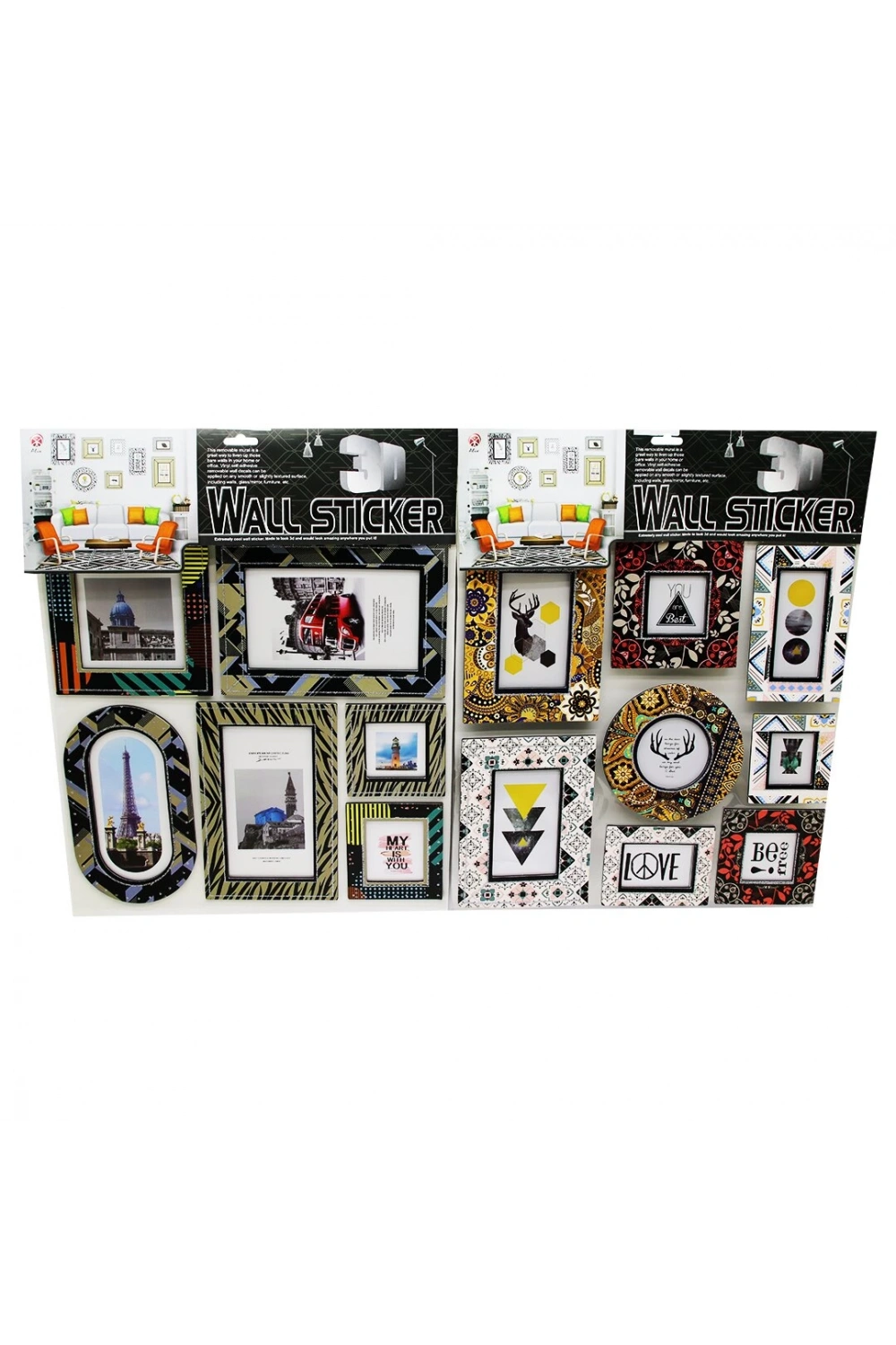 Wall Stıcker-10497 ( Eva Resim Çerçeve ) Duvar Sticker Mix Desen ( 3d ) ( 6-8pcs )*240