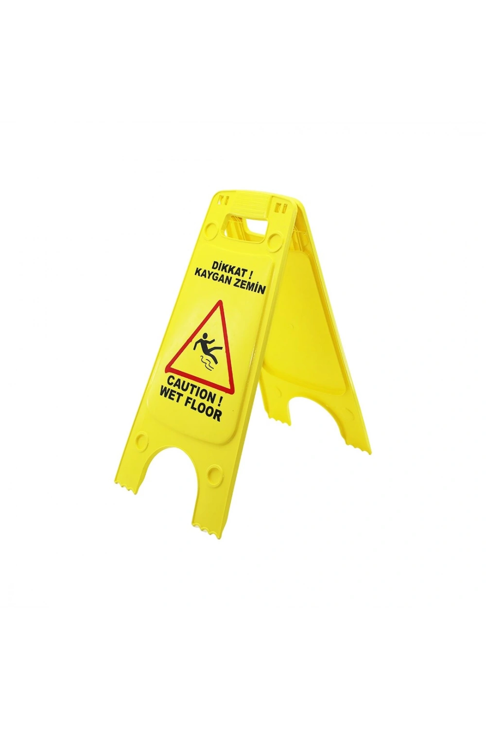 Wermoplast Wp-978 ( Dikkat ! Kaygan Zemin ) Uyarı Levhası (sarı Plastik) (çift Yönlü) (yükseklik: 63cm & En: 21--25--30cm)*12=k