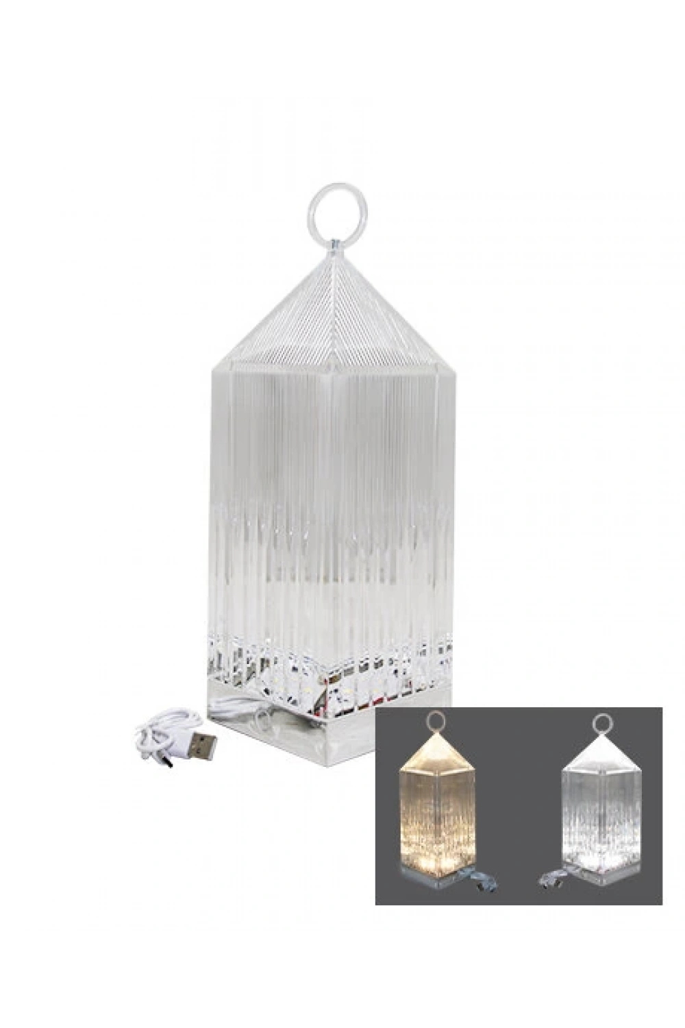 Wınnboss Fw-04 ( Piramit Kristal ) 3 Renk Led Dokunmatik Usb Şarjlı Masa Lambası*20