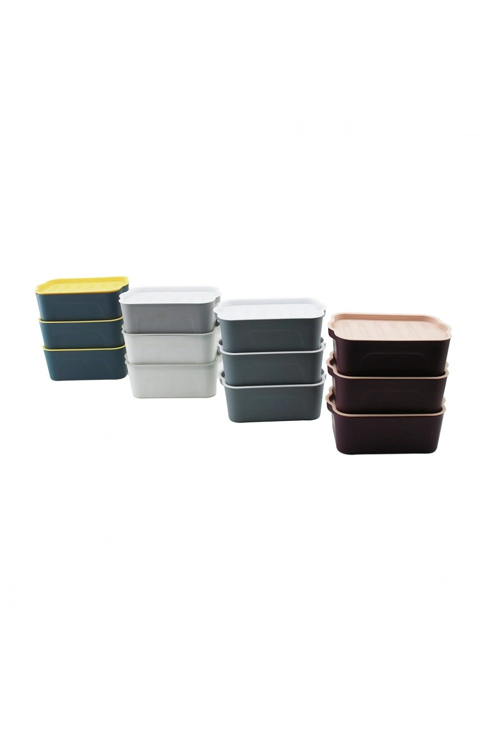 Wish Home Wh-41 Set ( 3 Pcs = 2 Lt ) Saklama Kabı Plastik Renkli *8=k