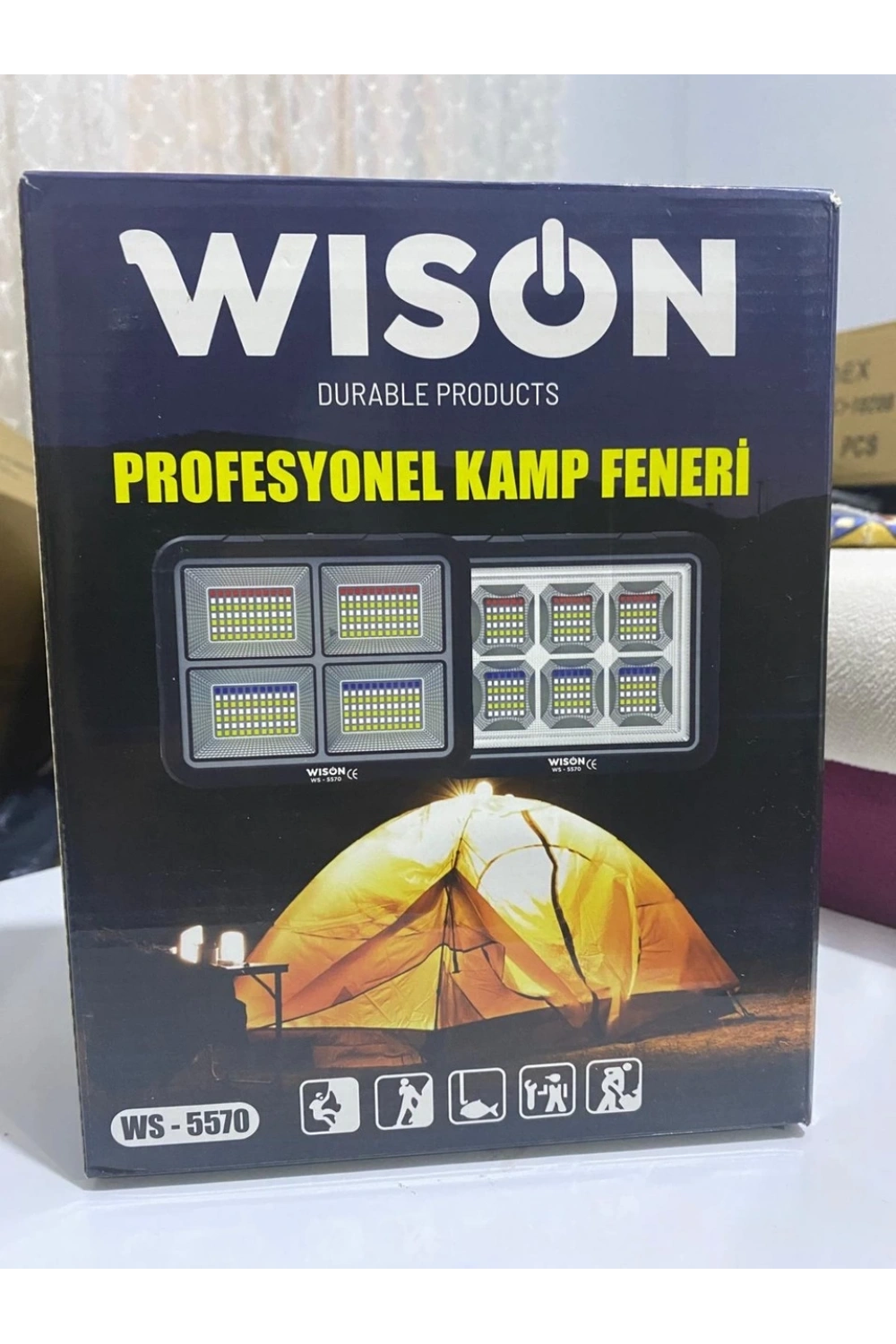 Wison Ws-5570 150w Güneş Enerjili Solar Kamp Feneri Projektör