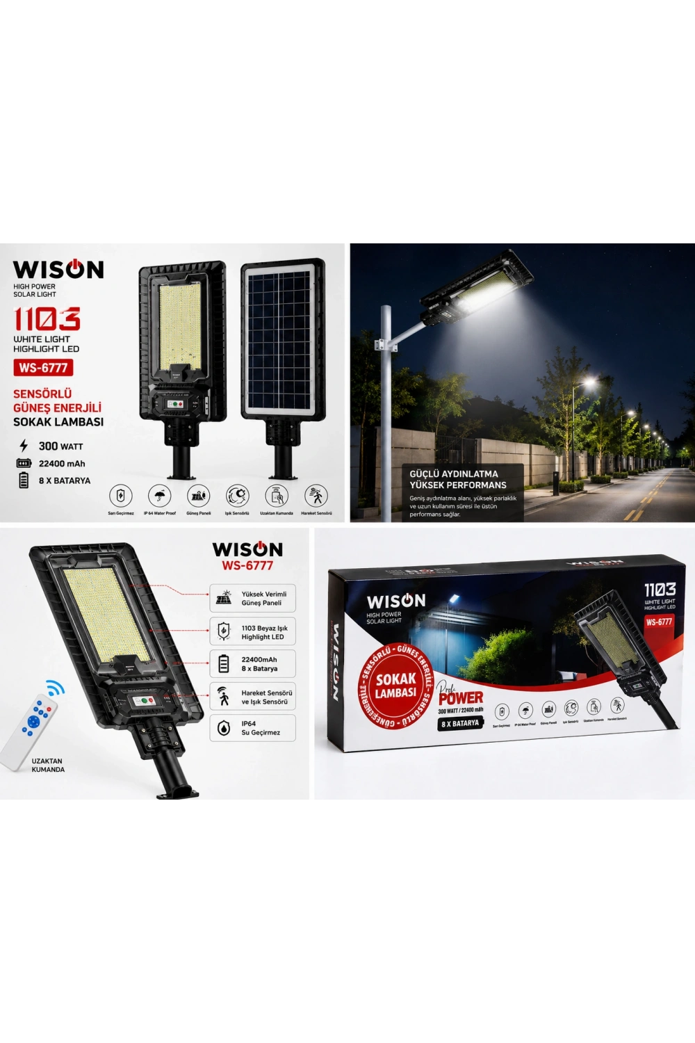 Wison WS-6777 300W Sokak Lambası