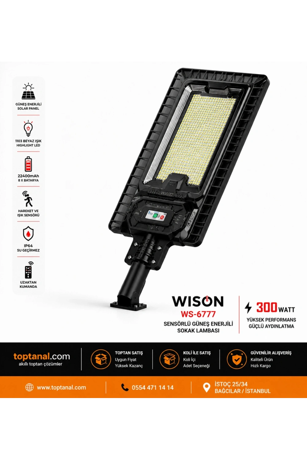 Wison WS-6777 300W Sokak Lambası