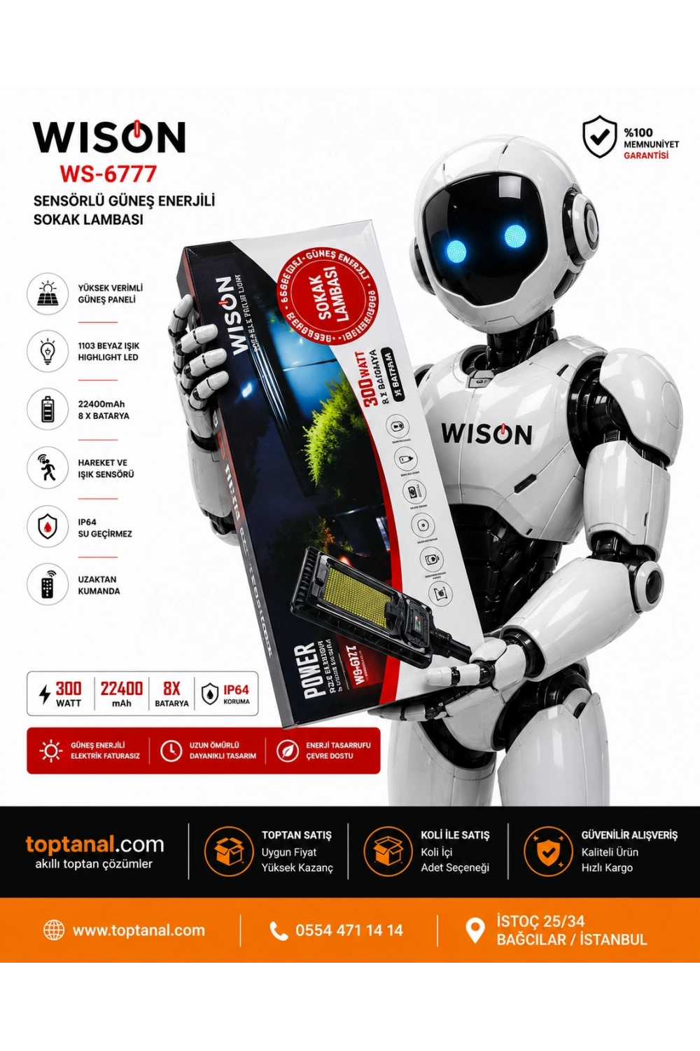 Wison WS-6777 300W Sokak Lambası