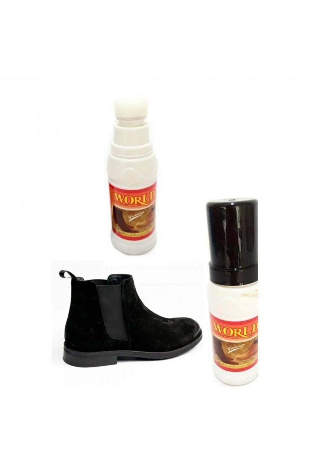 World Süet Nubuk Likit Siyah Ayakkabı Boyası 100ml*12x8
