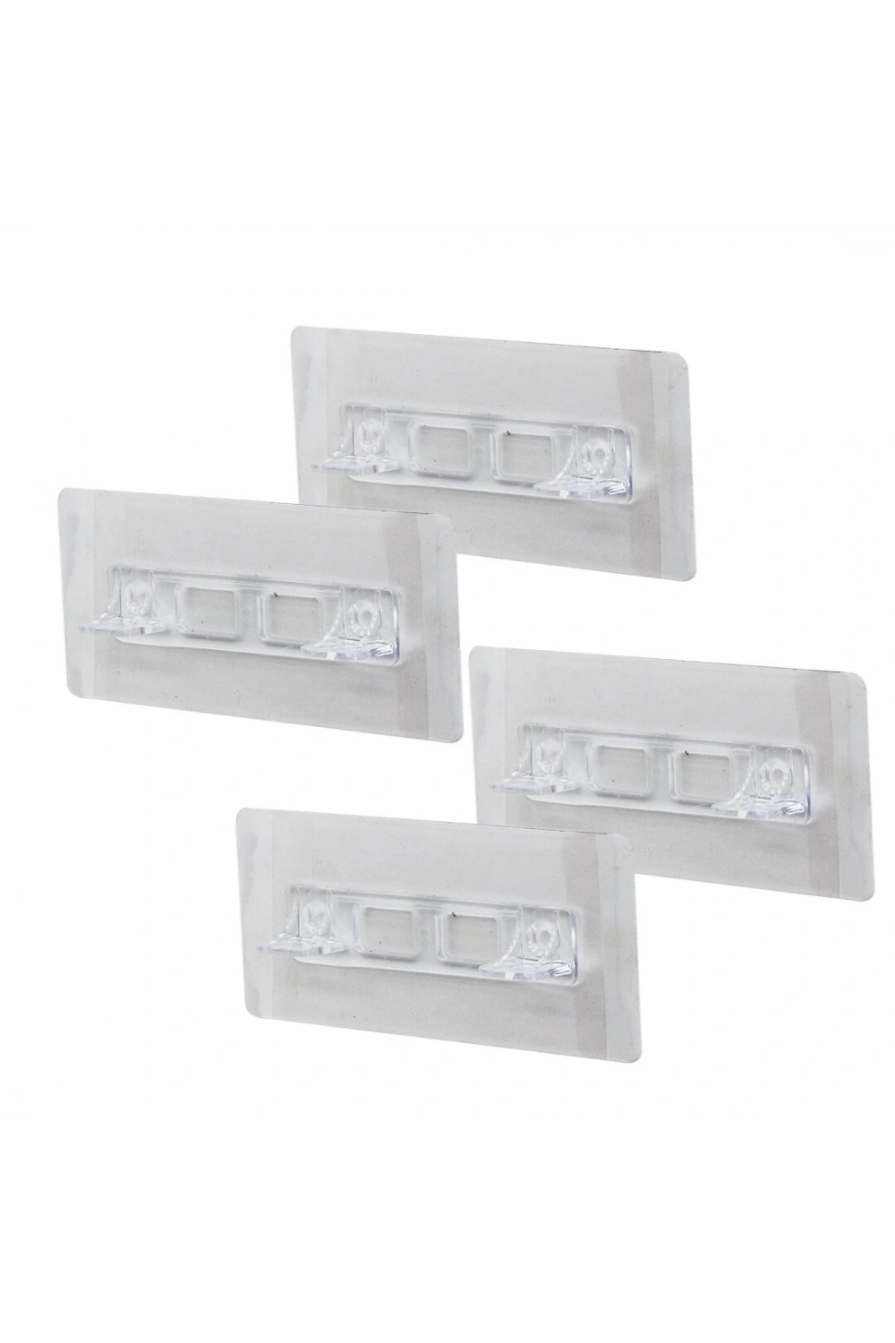 Yakut-12118 ( 4pcs ) Raf Ayak Aparatı ( Şeffaf Pvc Yapışkanlı + Vidalanabilir ) ( 2x10cm )*200
