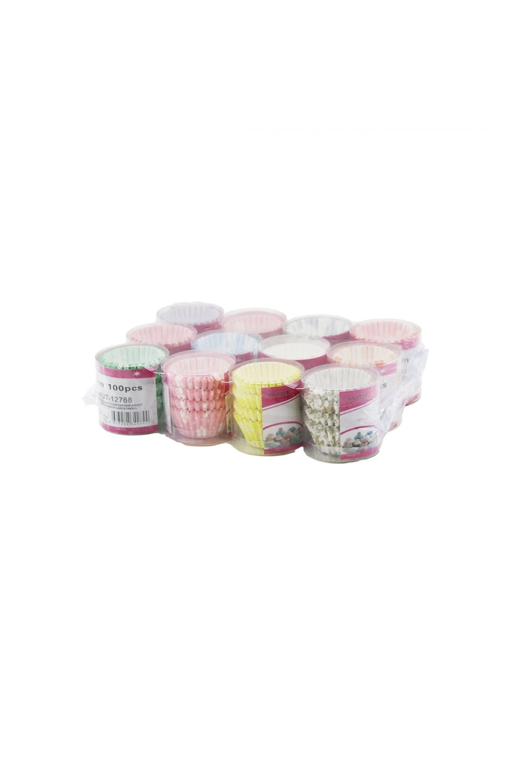 Yakut-12768 ( 100pcs ) ( Mini Mini ) ( İnce Kağıt ) Kek Kapsülü*12x40