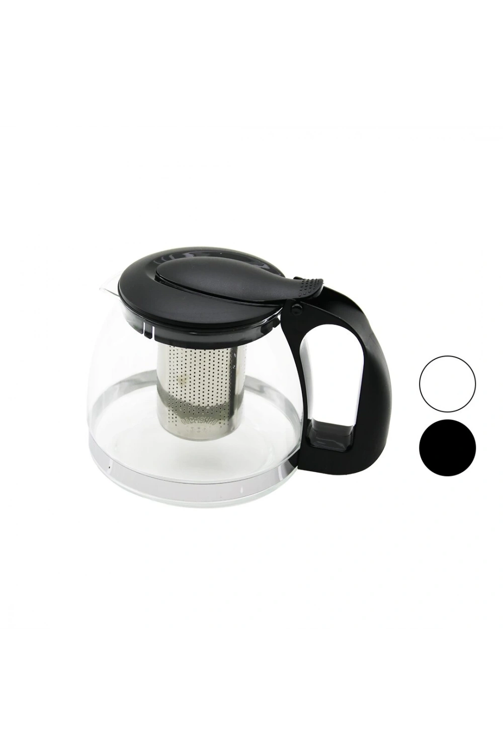 Yakut-8882 ( 900ml ) ( Cam ) Demlik ( Çelik Süzgeçli & Plastik Kulp & Kapak & Krom Çerçeve )*36