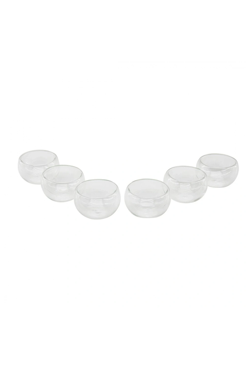 Yakut-9997 ( 6pcs ) ( Düz Cam ) ( Çift Cidarlı ) Sosluk & Lokumluk ( 50 Ml )*24=k