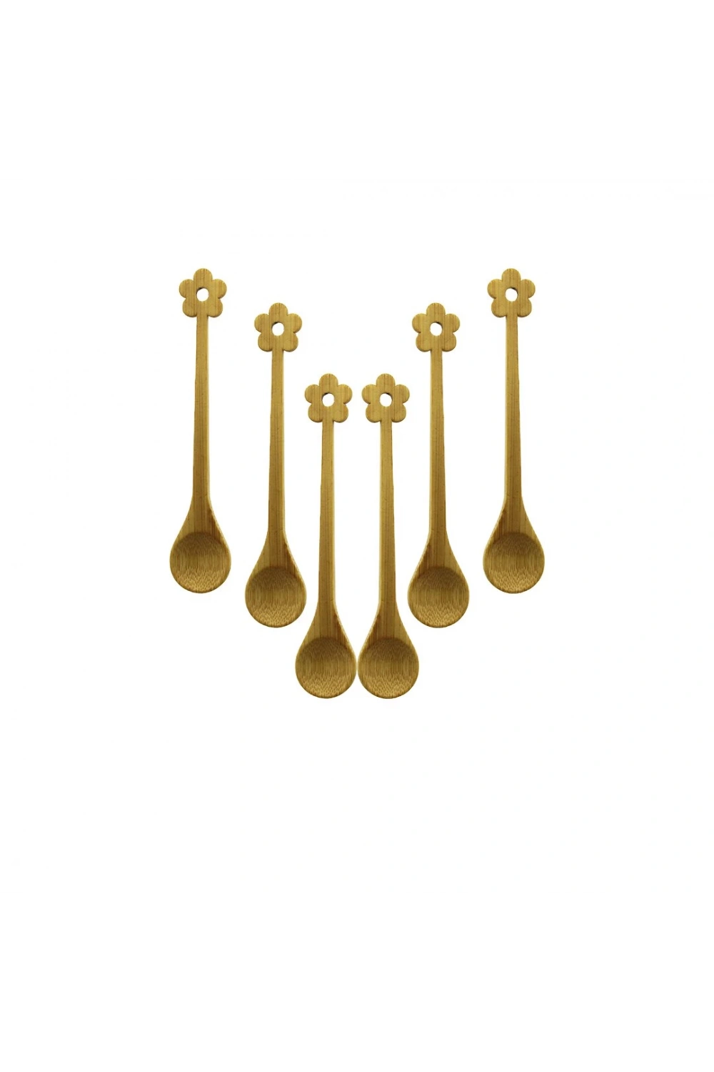 Zhu Zhi Yuan Dmr-8464 ( 6 Pcs ) ( Mini ) ( Bambu Ahşap Kaşık ) ( 14.5cm )*500