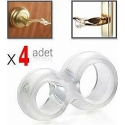 Egonex Burçin Erk-044 ( 4pcs ) ( Şeffaf Silikon Plastik ) Kapı Pencere Stoperi*24x1