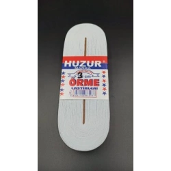 Egonex Huzur ( Beyaz & 3cm ) Paça Lastik Yassı Geniş 10mt.*30