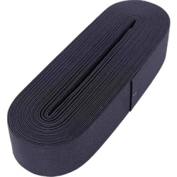 Egonex Huzur ( Siyah & 4cm ) Paça Lastik Yassı Geniş 10mt.*20