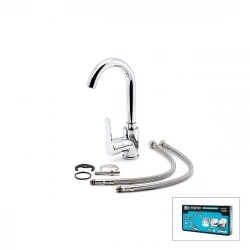 Egonex Kınetex Ktx-2639 ( Krom ) Delta Lavabo Bataryası ( Aç Kapa)*12