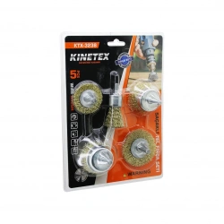 Egonex Kınetex Ktx-3238 ( 5pcs ) Saçaklı Çelik Tel & Çanak Fırça Seti*60