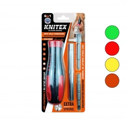Egonex Knıtex Ktx-2992 ( 6ın1 & Çıkar Tak ) Kauçuklu Bits Uçlu Tornavida*90