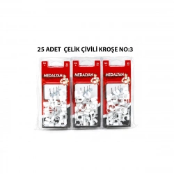 Egonex Medalyan Dl-39 ( No-3 ) ( 25pcs ) Çelik Çivili Kroşe *12x9