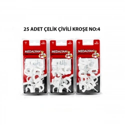 Egonex Medalyan Dl-40 ( No-4 ) ( 25pcs ) Çelik Çivili Kroşe*12x9