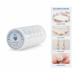 Egonex Mina Carin Mc-147 ( Size:0.3 & 30mt ) ( Şeffaf & Klasik ) Misina İpi*10x100