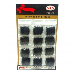 Egonex Mls No-075b ( Siyah ) ( 4pcs ) Yaka & Eşarp İğnesi ( 12li Kart )*5x24