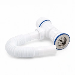 Egonex Özbest Hope ( Lüx Paslanmaz ) Taşlı Körüklü Lavabo Sifon*50