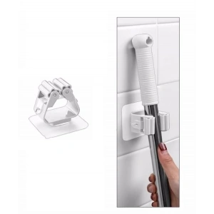 1 Adet Yapışkanlı Pratik Mop Tutucu Beyaz