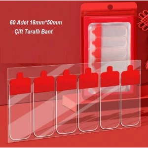 60 Parça Kolay Açılır Güçlü Çift Taraflı Bant 18mm*50mm