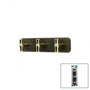 Egonex İbico İ17-006 ( 3 Kollu= Gold & ( T= Ꟶ ) Yapışkanlı Pls. Askı ( Mika Kristal Şeffaf Renkli Taban ) ( 3.5kg.taşıma )*12x14