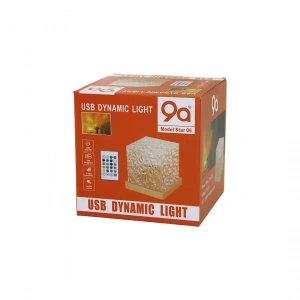 Egonex 9a ( Star-06 ) Usb Dynamıc Lıght (usb) (kumandalı) (rgb) (su Desenli Mika Kristal Pls.) Gece Lambası (9.5x9.5cmx11.5cm)*50