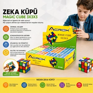 Egonex Acrox Magıc Cube Ax-847 ( 3x3x3 ) Zeka Küpü ( Oyun )*12x24