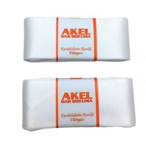 Egonex Akel ( 6cmx10mt ) ( Poşetli ) ( Beyaz ) ( Takı ) Kurdelesi*4x50