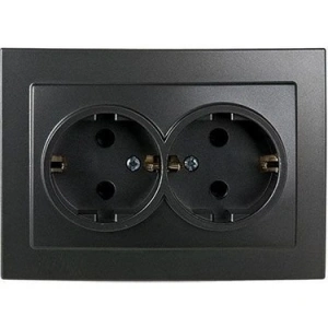Egonex Atom ( Siyah ) Topraklı 2li Priz*12x10