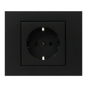 Egonex Atom ( Siyah ) Topraklı Priz*12x10