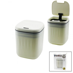 Egonex Baysa-1620 ( Hareket Sensörlü=otomatik Aç-kapa Kapak & Pilli ) Plastik Çöp Kovası ( 20lt )*4