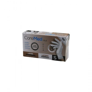 Egonex Coremed Bimel Haspet ( S ) ( Pudralı ) Latex Muayene Eldiveni ( Lateks ) 100lü*1x20