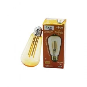 Egonex Elitled St-64 ( 4w & E27 ) ( Gold Color ) ( Led Filament & Rustik Ampul ) Lamba ( 500lumen ) (kırılmaz Gövde)*80