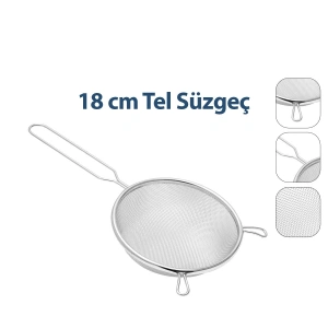 Egonex Enfa Enf-1295 ( 18cm ) Tel Süzgeç Metal Saplı Kulaklı*200