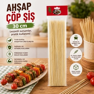 Egonex Enfa Ra-329 Ahşap Çöp Şiş ( 30cm ) ( 46pcs )*10x20