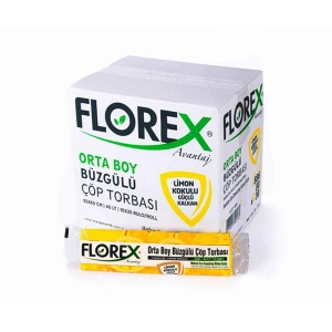 Egonex Florex-401 Avantaj ( Limon Kokulu ) ( Büzgülü ) ( Orta ) ( 10pcs ) 55x60cm Çöp Torba*25=k