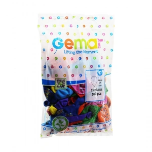 Egonex Gemar Classic Ass. Gd-90 ( 10 & 26cm ) ( Karışık Renkli Baskılı ) Balon*1x100