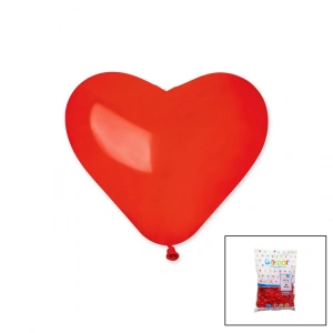 Egonex Gemar-cr Baskısız Kırmızı Kalp Balon #005 ( 10 & 25cm & 100pcs )*1x50